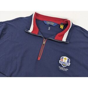 Ralph Lauren Polo Golf 1/4 Zip Whistling Straight Blue Mens XL PGA‎ USA